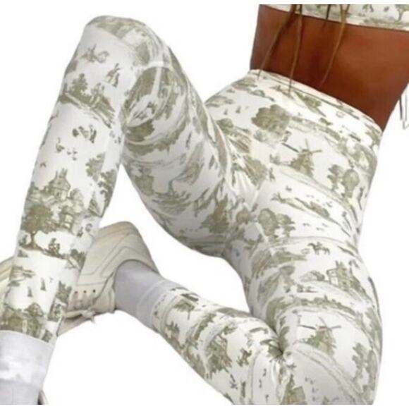 WeWoreWhat Leggings High Waisted Toile V Shape Western Cowboy Women's L - Picture 1 of 6